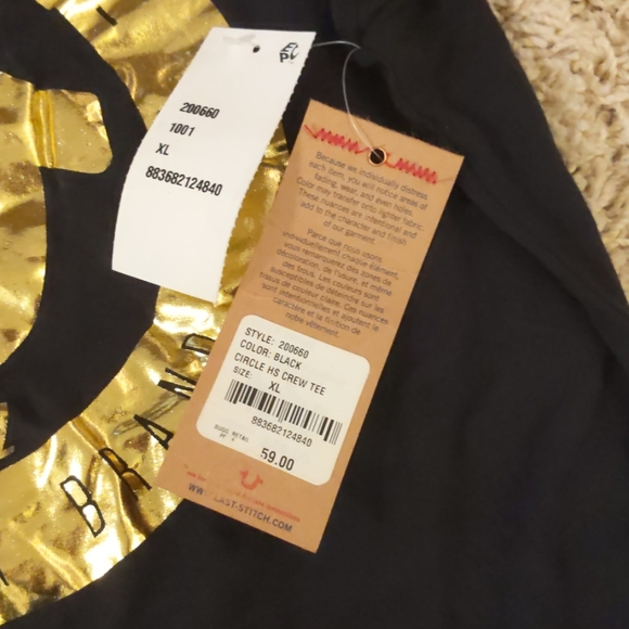 True Religion metallic Puff Print Tee - Picture 4 of 7